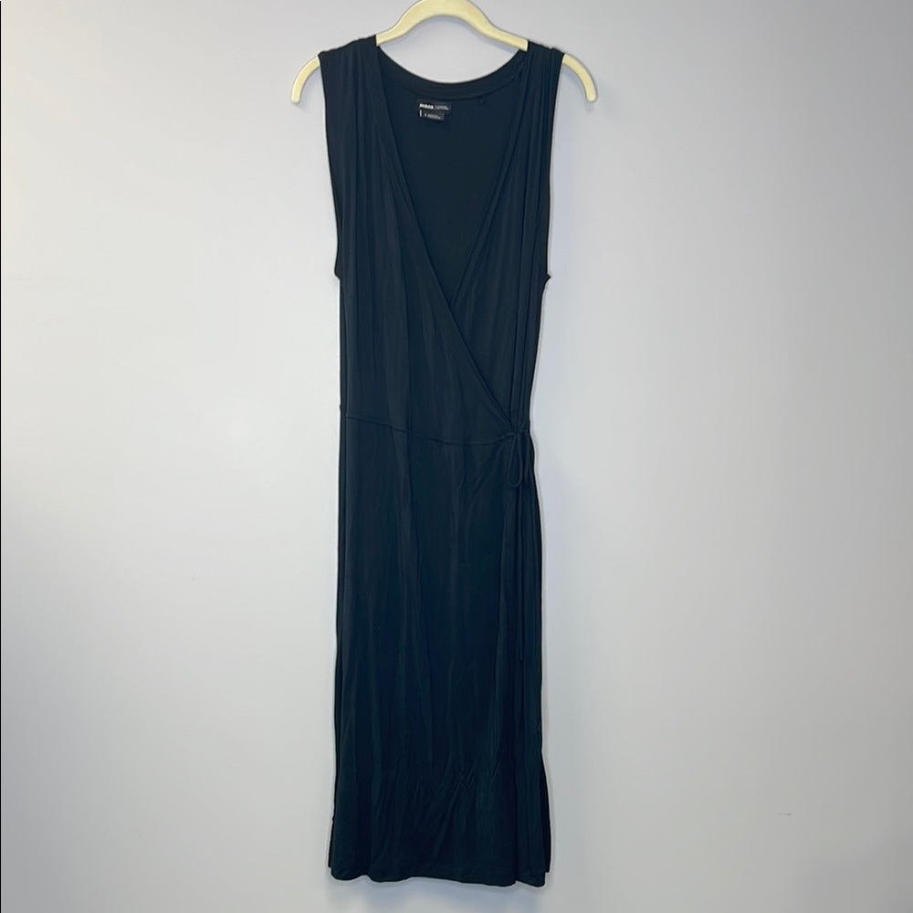 Prana Black Sleeveless Wrap Sheath Dress - Picture 2 of 6